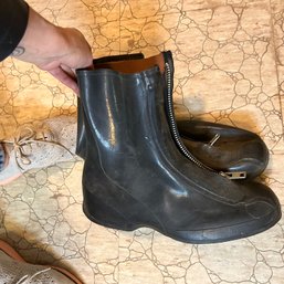 Black Rubber Overboots, Size 11 (Laundry Room)