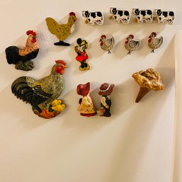 Assorted Vintage Magnet Lot - Chicken, Cows, Roosters, And More! (Kitchen)