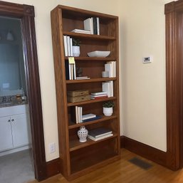 7' Wooden Bookcase - Contents Not Included (1st Floor LR)