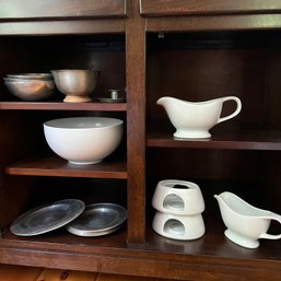 Vintage LESCH Pewter Pieces, White Ceramic Serving Pieces & More (DR)