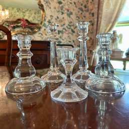 Vintage Crystal Candlestick Holders (DR)