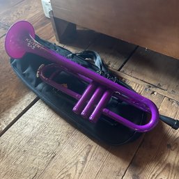 Funky Kaizer Purple Plastic Trumpet With Case (Attic)