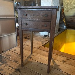 Vintage/Antique Wilhelm Furniture Co., Sturgis, Michigan Two-Drawer Side Table (Attic)