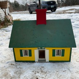 Vintage Yellow Wooden House With Lift Top Roof (Barn)