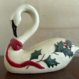 Painted Holiday Swan (MB)