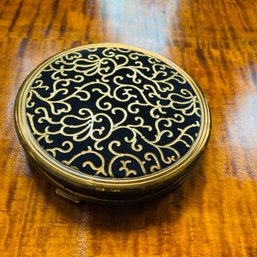 Vintage Art Deco Brass Compact Case With Mirror (attic)