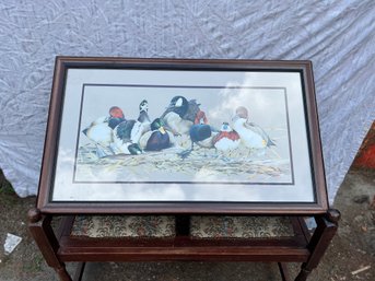 Framed Art Piece Of Ducks, Signed (BM)