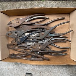 Lot Of Assorted Pliers (Right Garage)