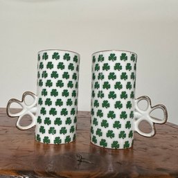 Pair Of Vintage Shamrock Cups With Handle (HW)