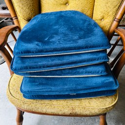Set Of 5 Royal Blue Seat Cushions