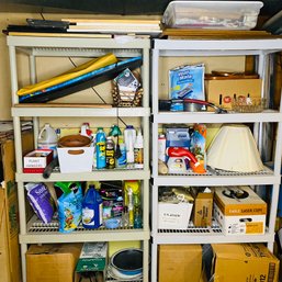 Large Basement Shelf Picker's Lot - Plastic Shelves Included (Basement Rear)