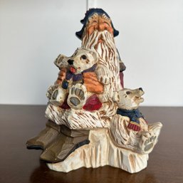 1997 David Frykman Santa With Polar Bears Figure (HW)