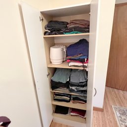 Tall White Cabinet With Women's Clothing (BR 3)