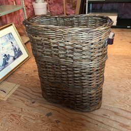 Tall Narrow Wicker Basket (Attic)