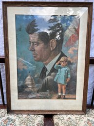 A Last Solute To President John F. Kennedy Framed Art Piece *see Note* (BM)