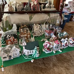 Great Lot Of Assorted Christmas Village Houses & Accessories (MB)