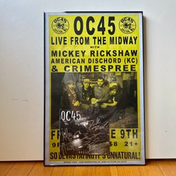 Autographed OC45 Disc With Concert Poster, Framed, Punk Rock