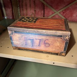 Bob's Boxes Keepsake Box With Flag Motif (attic)