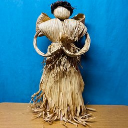 Decorative Holiday Angel Made Of Corn Husks 31' Tall (basement)