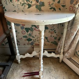 Vintage Wooden Painted Semi-circle Side Table (DR)