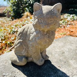 Cement Cat Garden Statue (Outside)
