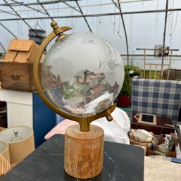 Decorative Glass Globe On Wooden Stand (CN)