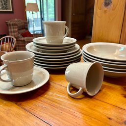 MIKASA Stone Craft Sandpiper Dishes & Mugs, Mixed Sizes And Quantities