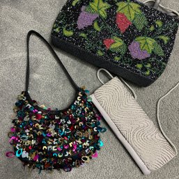 Trio Of Beaded Handbags (closet)