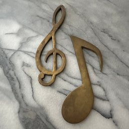 Vintage MSR Imports Brass Musical Note & Treble Clef (MB)