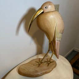 Unique Wood Bird Statue (Bsmt)