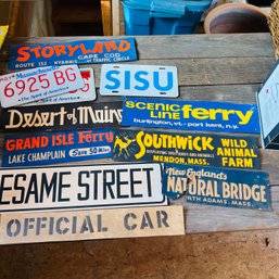 Assortment Of Vintage Signs And License Plates (Barn)