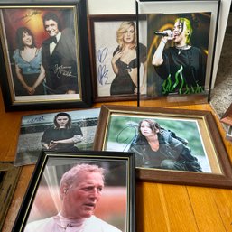 Autographed Celebrity Photos: Paul Newman, Johnny Cash, Jennifer Lawrence, Maisie Williams, Billie Eilish, Et