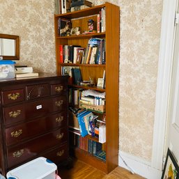 Large Wooden Six-Shelf Bookcase (Spare Room)