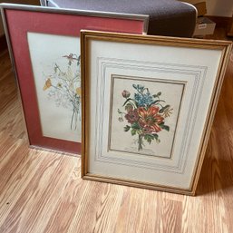 Pair Of Framed Floral Prints (BR 3)