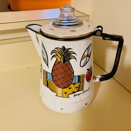 Vintage Georges Buard Enamel Retro Coffee Pot (Kitchen)