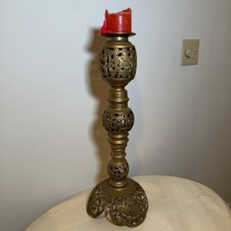 Ornate Metal Candle Holder (Bsmt)