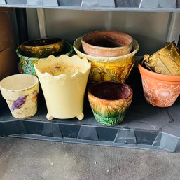 Large Assorted Planters Lot No. 3 (Pod Shelf)