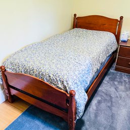 Vintage Sold Wood Twin Bed No. 1