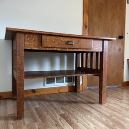 Oak Mission Style Desk (BR 1 - 43524)