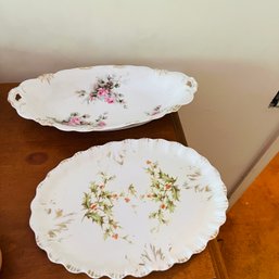 Pair Of Older Vintage Dishes, Including German 'Malmaison' Oval Dish (BR 2)