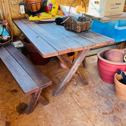 Picnic Table With Two Benches (Barn)