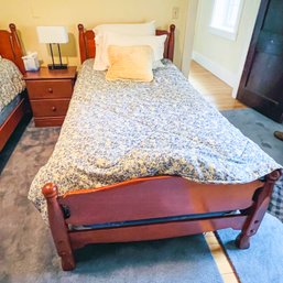 Vintage Sold Wood Twin Bed No. 2