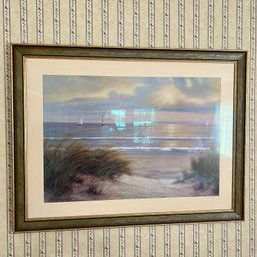 Framed Art Print By Diane Romanello, Landscape Art, Beach Art, Sailing (Living Room)