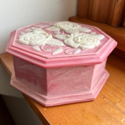 Pink Lidded Container With Roses (BR 2)