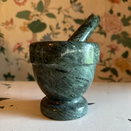 Small Green Marble Mortar & Pestle (DR)