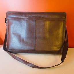 Brown Leather Private Club Soft Briefcase Bag (Dining Room 48085)