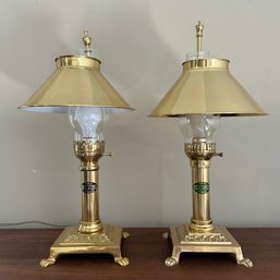 Pair Of Vintage ORIENT EXPRESS Istanbul Paris Table Lamps  (Attic 3)