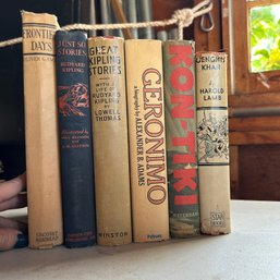 Book Lot: Including Geronimo, Kon-Tiki, Genghis Khan, Kipling (IS)