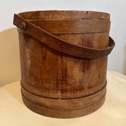 Vintage Wood Firkin Basket (Bsmt)