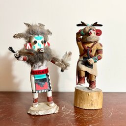 Pair Of Native American Carved Dolls